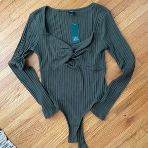 Green Keyhole Bodysuit